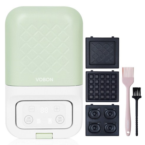 보본 3in1 스마트 디지털 샌드위치 와플 메이커 + 기름브러쉬 + 세척솔, VB-SM593GC_main_image