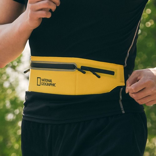 내셔널지오그래픽 모바일 러닝벨트 초경량 핸드폰수납 생활방수 야간안전 마라톤 필수템 대표 이미지