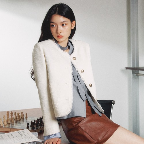 [슈퍼특가] 로엠 올데이 라운드 트위드 자켓 RMJKF4TS99 대표 이미지