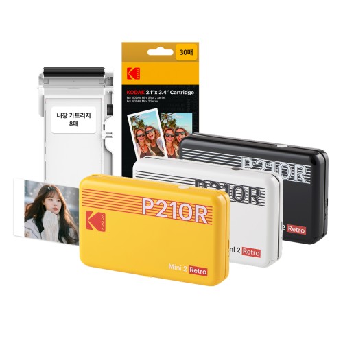 코닥 포토프린터 사진인화기 미니 2 레트로 + 카트리지 38매 번들 P210R 대표 이미지