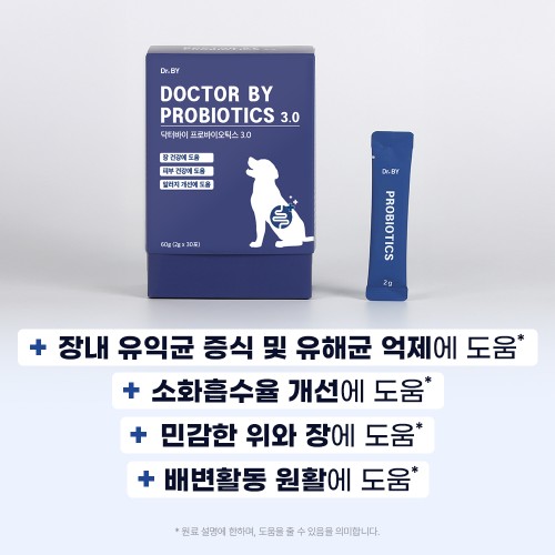닥터바이 강아지 유산균 프로바이오틱스 장건강 영양제 장+면역, 30포, 1개 상세 이미지 3