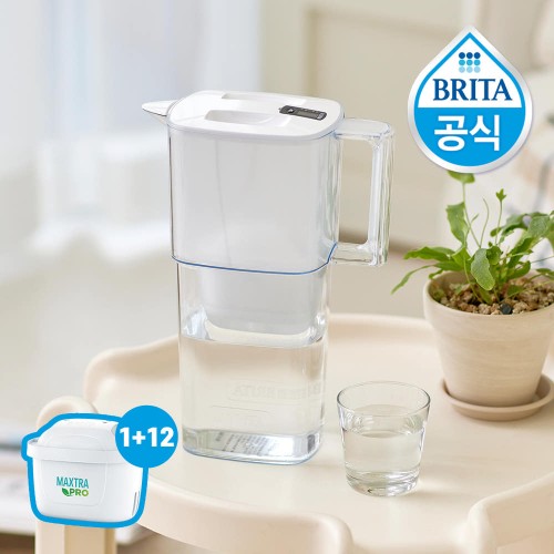 브리타 정수기 리켈리 2.2L 화이트+기본필터 1입+추가필터 12입 (1년 구성팩) 대표 이미지