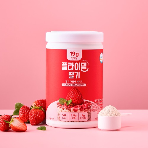 플라이밀 단백질 쉐이크 대용량 딸기, 630g, 1개 대표 이미지