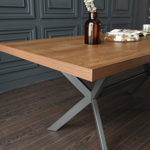 까펠로 대형 테이블 카페 업소용 거실식탁 넓은식탁 2100mm, 월넛블랙 상세 이미지 8