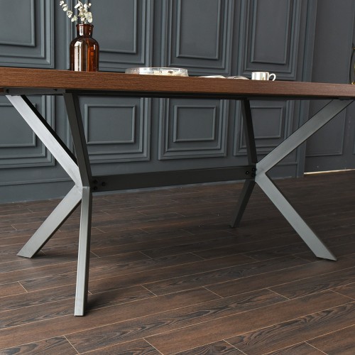 까펠로 대형 테이블 카페 업소용 거실식탁 넓은식탁 2100mm, 월넛블랙 상세 이미지 9