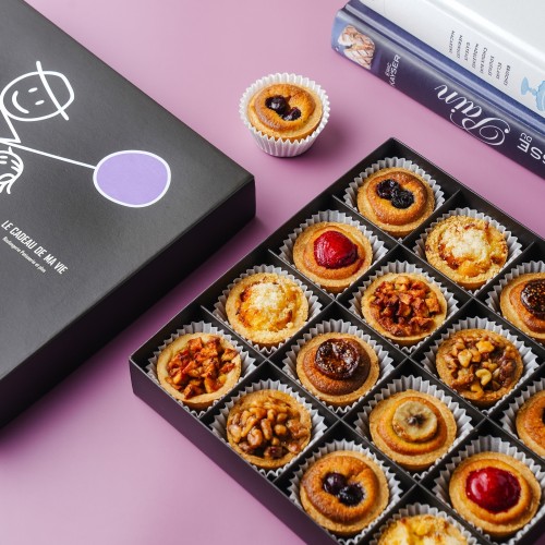 퍼플벌룬 타르트 세트 7가지 맛 16개입 480g 파인애플크럼블 블루베리 호두 애플시나몬 딸기 바나나 무화과 대표 이미지