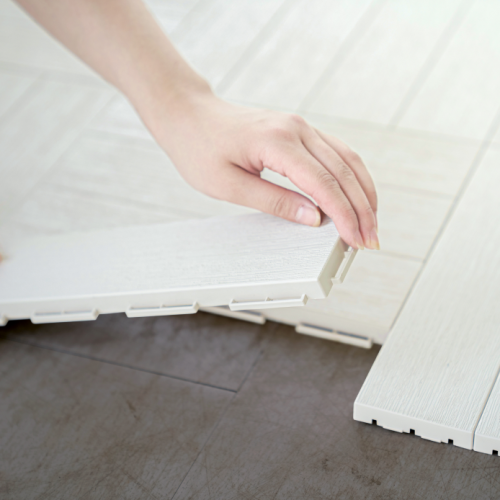 조립식 테라스 베란다 바닥 마루 데크 타일 촘촘 바닥재 기본블럭 4P 상세 이미지 3