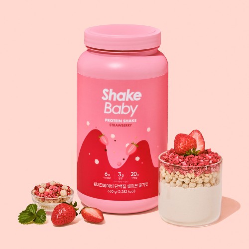 쉐이크베이비 단백질 쉐이크 대용량 딸기맛, 630g, 1개 상세 이미지 2