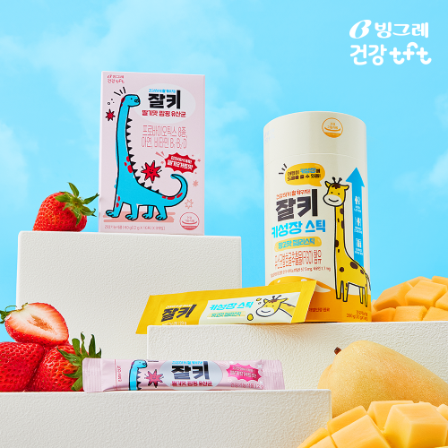 빙그레 잘키 딸기요거트맛 팝핑 유산균 프로바이오틱스 키즈유산균 30포, 3개 상세 이미지 1