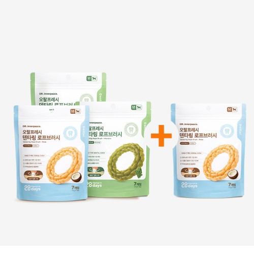 [3+1] 개껌 강아지껌 치석제거껌 강아지덴탈껌 양치 7개입 대표 이미지