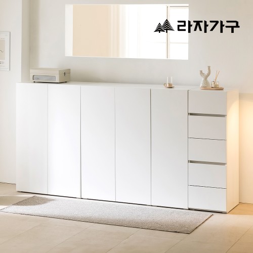 라자가구 밀크 E0 낮은 옷장 800 미니 싱글 간이 수납 이불장 상세 이미지 1