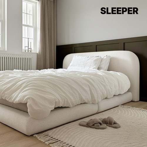 슬립퍼 티라 신혼부부 패브릭 침대 저상형 호텔침대 프레임 퀸 D/Q 대표 이미지