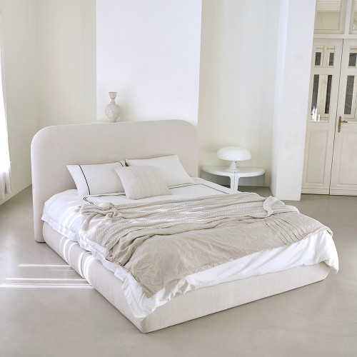 슬립퍼 티라 신혼부부 패브릭 침대 저상형 호텔침대 프레임 퀸 D/Q 상세 이미지 2