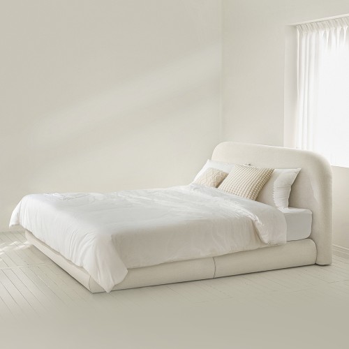 슬립퍼 티라 신혼부부 패브릭 침대 저상형 호텔침대 프레임 퀸 D/Q 상세 이미지 3