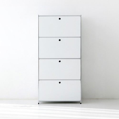 모듈가구 심플리 4단 수납장 BC100 77x40x158, 4단, 화이트 4084.2745 대표 이미지