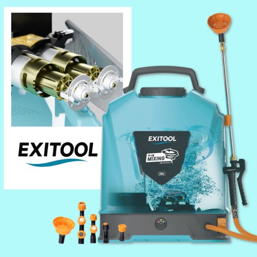 엑시툴 농약분무기 충전식 자동 무선전동 고압분무기 농약살포기 20리터 대표 이미지