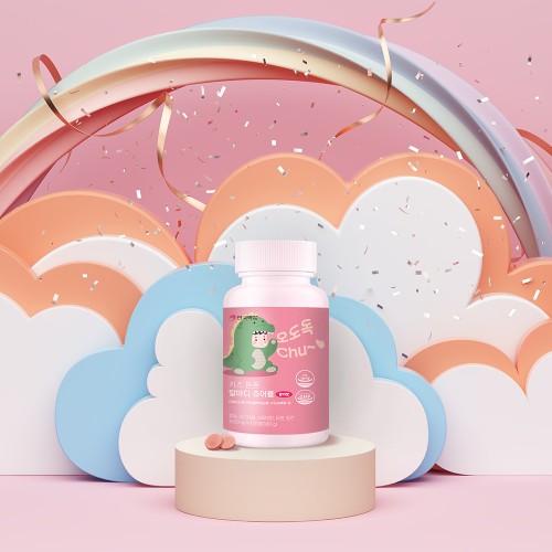 안국약품 키즈 튼튼 칼마디 츄어블 딸기맛 120정, 3개 상세 이미지 2