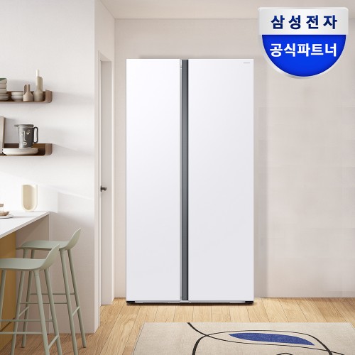 혜택가99만원대 삼성 양문형 냉장고 RS84DG5002WW 852리터 2도어 스노우화이트 대표 이미지