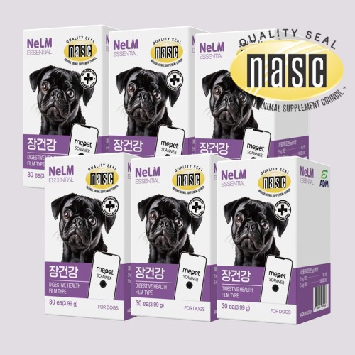 [미펫] [강아지의날] 낼름 필름형 영양제 에센셜 장건강 30개입, 6개 대표 이미지