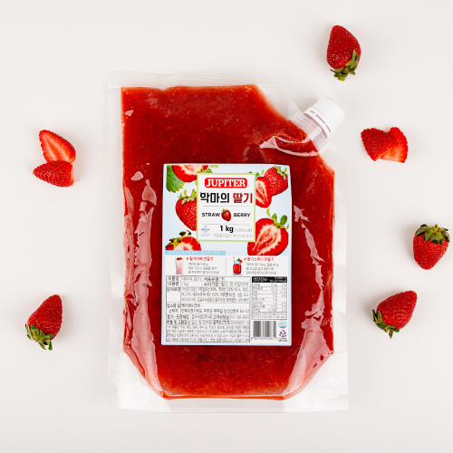 쥬피터 악마의 딸기 복숭아 1kg 냉장 청 잼 퓨레 원액 대표 이미지