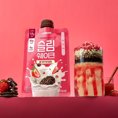 랩노쉬 슬림쉐이크 45g 딸기쿠키크럼블, 7포, 1개 대표 이미지