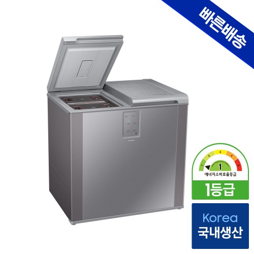 혜택가61만원대 삼성 김치플러스 뚜껑형 김치냉장고 1등급 RP20C3111S9 202L 리파인드 이녹스 상세 이미지 3