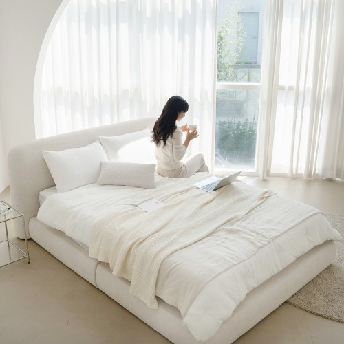 데일리리빙 드레스덴 조야 패브릭 평상형 호텔식 침대 프레임 일반헤드형 SS 상세 이미지 1