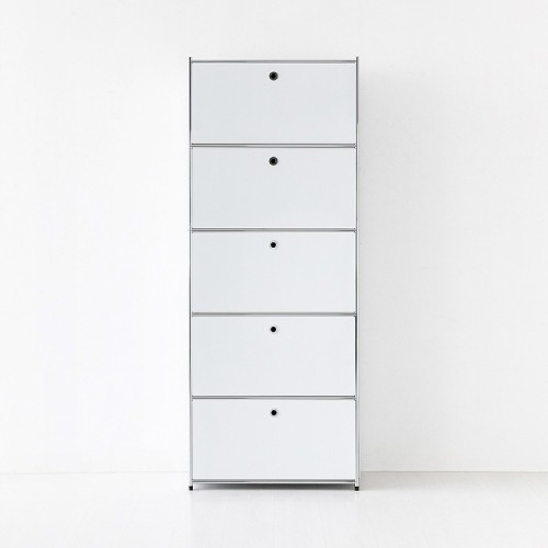 모듈가구 심플리 5단 수납장 BC101 77x40x196, 5단, 퓨어화이트 4792.7403 대표 이미지