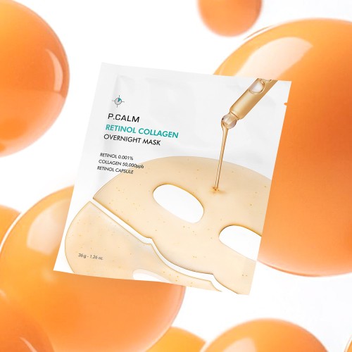 피캄 레티놀 콜라겐 오버나이트 겔 마스크 모공실종팩 36g 4매입 (1Box) / 모공 탄력 민감성피부 마스크팩 보습 주름개선 대표 이미지