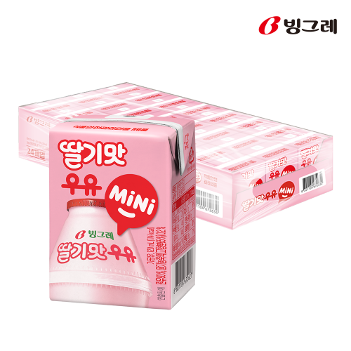 빙그레 딸기맛우유 미니 24팩 대표 이미지