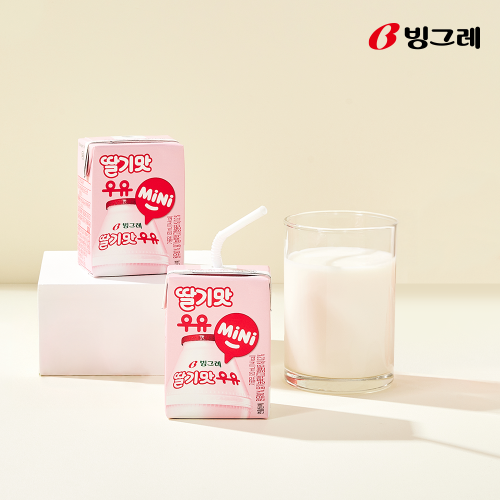 빙그레 딸기맛우유 미니 24팩 상세 이미지 1