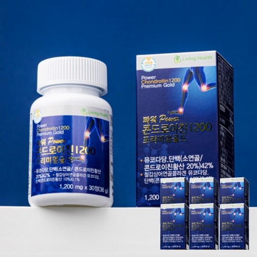 파워 콘드로이친 1200 프리미엄 골드 6개월분 뮤코다당 단백 소연골 철갑 상어연골 콘드로이친 대표 이미지