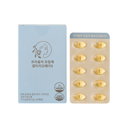 프리솔라 초임계 알티지 오메가3 식물성 캡슐 KD PVDC 대표 이미지