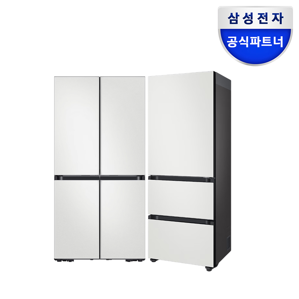 삼성 냉장고세트 김치냉장고 키친핏 비스포크 신혼가전 혼수 입주가전 빌트인 화이트 대표 이미지